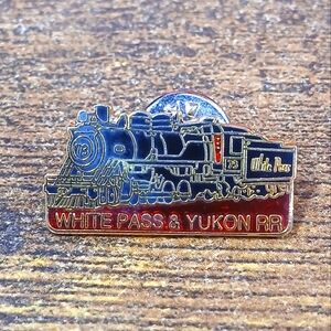 Black & Red White Pass & Yukon Railroad RR Collectible Train Souvenir Pin